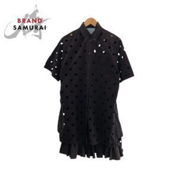 Prada lace inner black eyelet dress poplin - Picture 1 of 9